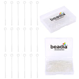 BEADIA Silver Plated Open Eye Pins Non Tarnish 30mm 150pcs for Jewelry Making Findings