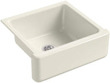 KOHLER K-5665-96 Whitehaven Farmhouse Self-Trimming 23-11/16-Inch x 21-9/16-Inch x 9-5/8-Inch Undermount Single-Bowl Kitchen Sin