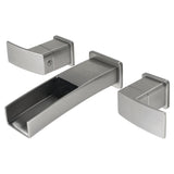 Pfister LG49DF1K LG49-DF1K Kenzo 2-Handle Wall Mount Bathroom Faucet in Brushed Nickel, 1.2gpm