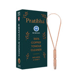Pratibha Copper Tongue Cleaner Single Handle For Men And Women | Tongue Scraper For Oral Hygiene, Bacteria Removal And Mouth Cle