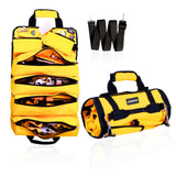 Homdum Tool Bag Tools Storage Bag Portable Roll Up,Heavy Duty Tool Organizer with 4 Zipper Pocket & 2 Detachable Tool Pouch wate