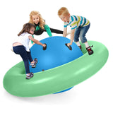HONEY JOY 8-Foot Inflatable Dome Rocker Bouncer, Giant Roll and Play Seesaw Rocker w/6 Handles, Max Weight 250 Lbs, Blow Up Back