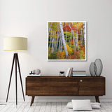 Autumn In Shelburne Forest - Triptych Left-Paper Art-42,,X42,,