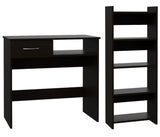 Tuhome Vizcaya Office Set, Single Drawer, Keyboard Tray,Bookcase -Black