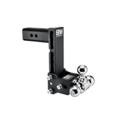 B&W Trailer Hitches Tow & Stow Adjustable Trailer Hitch Ball Mount - Fits 2.5 Receiver, Tri-Ball (1-7/8 x 2 x 2-5/16), 8.5 Drop,