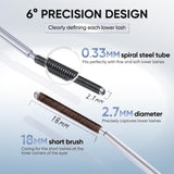 Judydoll 3D Curling Eyelash Iron Mascara -Waterproof, Contains Fibers for Lengthening, Ultra Fine Tip to Apply without Clump, Smudge-Proof, Iron Wand Tubing Mascara(6°Precision Design#01Black, 0.07oz)