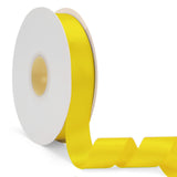 1 x 50Yds Yellow Double Faced Satin Ribbon,High Density Solid Color Ribbon,Great for Crafts,Gift Wrapping,Sewing,Wedding&Christm