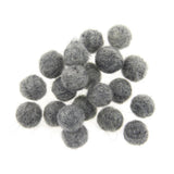 Zasy Needle Felt Balls Pure Wool Beads Dry Felted Balls 15mm Handmade DIY Crafts 20pcs (Light Grey)