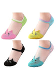 Cotson GirlS NoShow Net Socks Pack Of 4 Pairs Free Size
