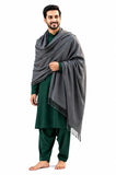 Pure Home Threads Woolen Shawl For Men | Soft Warm Winter Shawl With Tassel Fringe | Lightweight Wool Blend Wrap For Daily Wear,