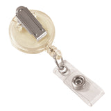 C-Line Retractable Translucent ID Card/Badge Reel with Spring Clip, 36 Inch Cord, Clear, 12-Pack (88207)