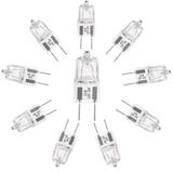 YBEK G8 Halogen Light Bulbs 20W 120V Under Cabinet Lighting Replacements 2Pin 2700K Warm White (Pack of 10)