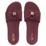 Ortho Joy Doctor Footwear For Women|| Fancy Slippers For Women || Orthopedic Women'S Fancy Slipper,Maroon,4,B0D5R6GDCR