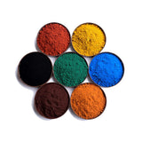 Iron Oxide Powder 7 Pack, Cosmetic Grade Pigment, Iron Oxide Black, Yellow, red, Blue, Green, Orange and Brown Iron Oxide, 1.8 o