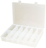 Durham LP12CLEAR Clear Polypropylene 12 Compartment Large Box, 131/8 Width x 25/16 Height x 9 Depth
