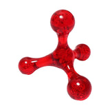 Heavenglow Massage Tool Deep Tissue Massage Four Trigger Point Ball For Legs Back Waist Red