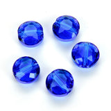 50pcs Adabele Austrian 8mm Faceted Flat Round Coin Crystal Beads Sapphire Blue Compatible with Swarovski Preciosa 5052