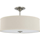 Progress Lighting P350168-009 Inspire Close-to-Ceiling, Nickel 11.50x18.00x18.00
