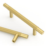 Asidrama 10 Pack 3.75 Inch(96mm) Brushed Gold Knurled Kitchen Cabinet Handles, Cabinet Pulls Kitchen Cabinet Hardware for Cupboa