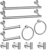 10-Pieces Brushed Nickel Bathroom Accessories Set Stainless Steel Bathroom Hardware Set Bath Towel Bar Set Towel Racks for Bathroom Wall Mounted.-New