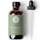Pure Body Naturals Organic Jojoba Oil, 4 Fl Oz - 100% Pure, Organic, Cold Pressed Jojoba Oil for Skin, Face, Nails and Hair Grow