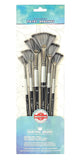 Worison 6Pc Fan Paint Brushes Medium Length Handle Brushes For Acrylic Paints For Trees, Grass, Bushes, Foliage Illustrations