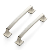 Ravinte 10 Pack Solid 5 Square Foot Arch Pulls Kitchen Cabinet Handles Brushed Nickel Pulls Silver Dresser Kitchen Cupboard Hard
