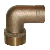 Groco 90 Degree Pipe to Hose Fitting, Standard Flow, 11/2 Npt X 11/2 Hose Id