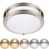 12 inch 36W Dimmable LED Ceiling Light Fixture, Flush Mount Ceiling Lights for Kitchen, Bathroom, Bedroom, Hallway, 2700K/3000K/