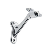 khtumeware 6 Pack 3 Inch Polished Chrome Hand Rail Bracket Heavy Duty Hardware for Stairways, Home or Office Vintage Stair Suppo