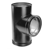 M&G DuraVent DVL 6 DoubleWall Black Tee with CleanOut Cap, CECOMINOD071907