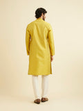 Manyavar Selfdesign Casual Kurta And Pyjama Set For Men Yellow L