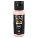 ARTEZA Acrylic Pouring Paint - 2oz (60 ml), Carnation Pink High Flow, No Mixing Needed, For Pouring on Canvas, Glass, Paper, Woo