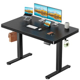 Marsail 48 x 30 Electric Standing Desk with One-Piece Desktop, Sit Stand Desk with Thickened Tabletop, Height Adjustable Stand U