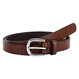 Aditi Wasan Genuine Leather Brown Embossed Women Belt