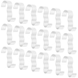 Dunzy 24 Pcs Picture Rail Hooks White Wide Molding Hook for Exhibition Art Gallery Wall Picture Hanging Hardware Supplies