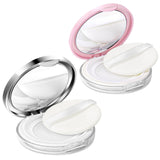 2 Pcs Loose Powder Container with Puff 0.17/0.7 oz Refillable Empty Powder Compact Makeup Powder Travel Container Case Portable