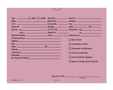 Printed Vehicle Deal Envelopes 9x12 Deal Jackets (100 shrink wrapped) (Pink)