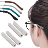 IYOOH 2 Pairs Upgrade Soft Glasses Ear Cushion, Anti Slip Knitting Cotton Eye Glasses Ear Grippers, Comfort Temple Sleeves Tips