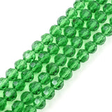 500pcs Czech 6mm Faceted Round Crystal Glass Loose Beads Spacers Bulk Peridot Green for DIY Craft Jewelry Making CC2R616