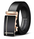 Zacharias MenS Faux Leather Belt Autolock Buckle Ax5306 (Golden Black; Free Size)