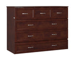 Deerfield Full Murphy Bed Chest In Walnut