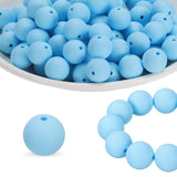 HARFINGTON 40Pcs Silicone Beads 15mm Silicone Beads Bulk for Pens Loose Round for Keychain Bracelet Necklace DIY Crafts Making,