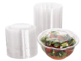 Smygoods Disposable Plastic Salad Bowls with Airtight Lids (Pack of 50-32 oz) Ideal for Meal Prep, Takeout, Catering, Parties, P