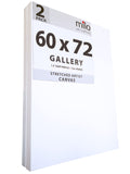 milo Stretched Artist Canvas | 60 x72 inches | 2 Pack | 1.5inch Thick Gallery Profile | 15 oz Primed Large Canvases for Pain