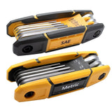 MULWARK 17pcs Folding Allen Wrench Set | Metric & Standard SAE - Key Tool 2 Pack Portable Hex for Basic Home Repair and General