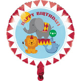 TwoSided Mylar Foil Round Balloon, Circus Time