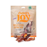 Chewer's Joy Bully Spring Extra Thin (4oz) - Natural Dog Treats - Long-Lasting Chews, High Protein, Made with Real Beef