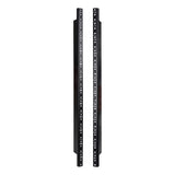 Sound Town 2-Pack 12U Steel Rack Rails, with Black Powder Coated Finish and Screws (ST-RR-12U)