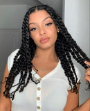 ATRAENTE Pre Stretched Braiding Hair 18 Inch 8 Packs Yaki Texture Synthetic Braiding Hair for Crochet Braids Itch-Free Hot Water